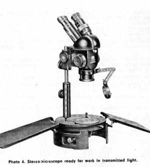 4. Stereomicroscope ready for work in transmitted light